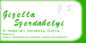 gizella szerdahelyi business card